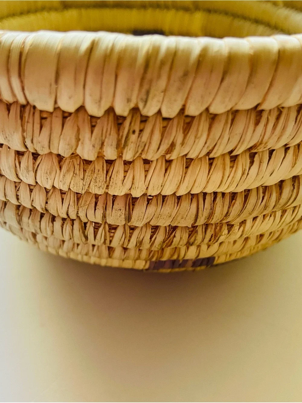 Handwoven Decorative Basket purchased in Uganda, global boho vibes